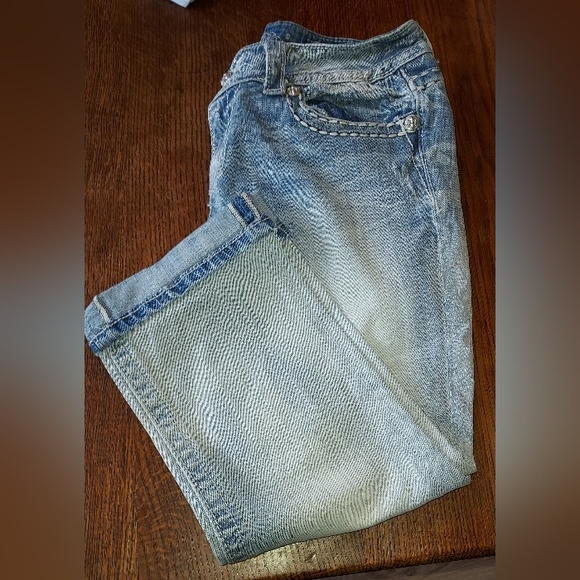 Miss Me Light Wash Cuffed Capri JE5831P5 Jeans Pre-owned - Picture 10 of 16